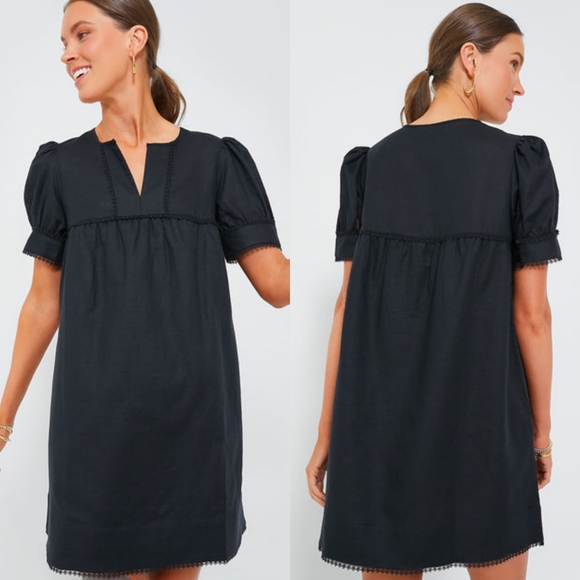 Tuckernuck Black Linen Bridget Dress Size XL - Picture 2 of 11